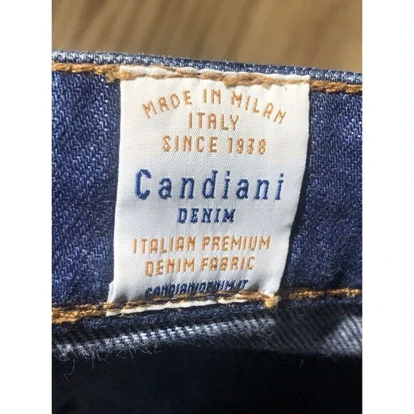 SUITSUPPLY Candiani Jeans Men 32 Blue Denim Cotton Button Fly Made in Italy @G8